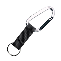 Privjesak za ključeve s karabinerom, crni