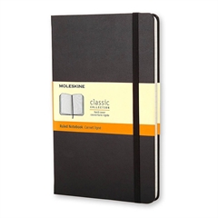 Bilježnica Moleskine A5 meki uvez, crna - s crtama