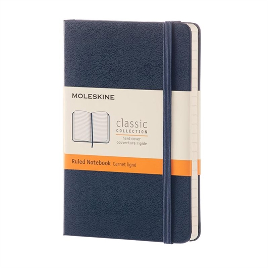 Bilježnica Moleskine PKT, tvrde korice, plava - s crtama