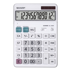 Komercjialni kalkulator Sharp EL340W, bijel - svjetljeći
