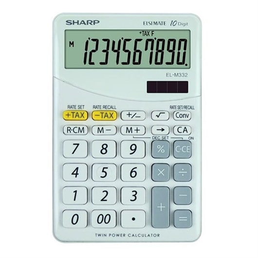 Komercijalni kalkulator Sharp ELM332BWH, bijeli