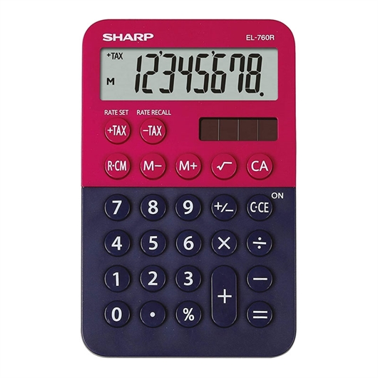 Stolni kalkulator Sharp EL760RBRB, plavo-crveni