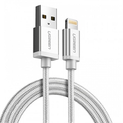 Kabal za punjenje Ugreen, USB-A na Apple Lightning, 1 m, bijeli