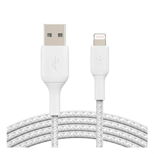 Kabal za punjenje Belkin, USB-A na Apple Lightning, 2 m, bijeli