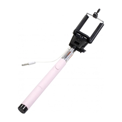 Teleskopski selfie stick s okidačem, svijetlo ružičast