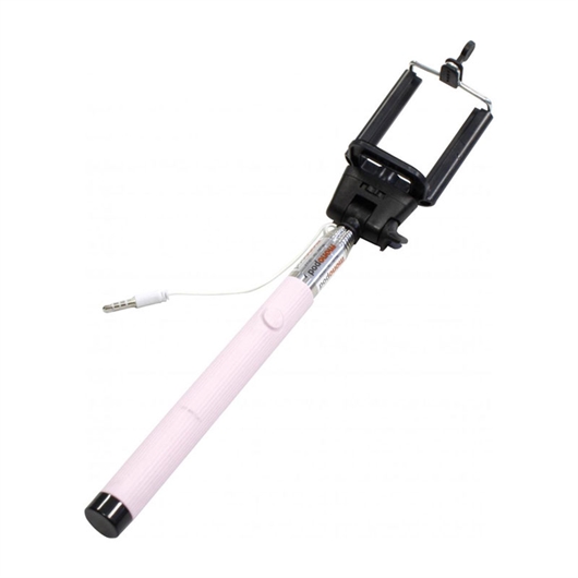 Teleskopski selfie stick s okidačem, svijetlo ružičast