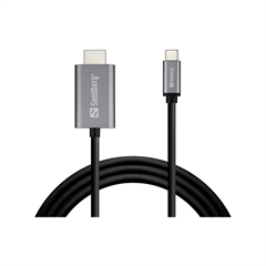 Spojni kabal Sandberg, USB-C na HDMI, 2 m, crni