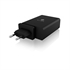 Zidni punjač Icybox PD/GaN, 4 ulaza, 100 W, crni
