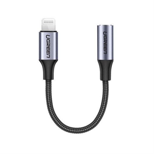 Adapter za zvuk Ugreen Apple Lightning na AUX 3,5 mm, crno sivi