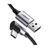 Kabal za punjenje Ugreen, USB-A na USB-C 90°, 0.9 m, crno sivi