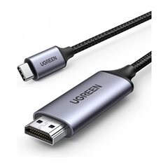 Kabal za povezivanje Ugreen, USB-C na HDMI, 1.5 m, sivo crni