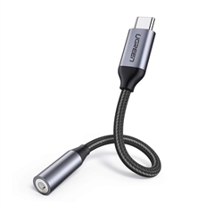 Adapter za zvuk Ugreen USB-C na AUX 3.5 mm, crno sivi