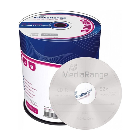 CD-R medij MediaRange 700 MB/80min 52x, na osi, 100 komada