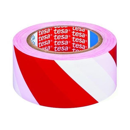 Ljepljiva traka Tesa, 33 mm x 50 m, za označavanje, bijelo crvena