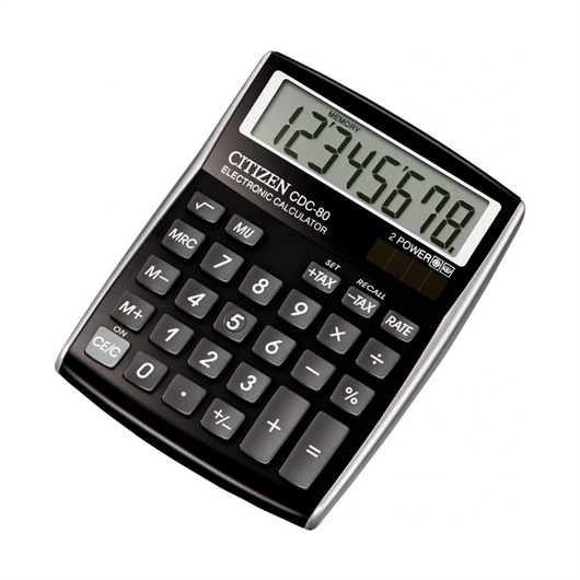 Kalkulator Citizen CDC-80BKWB, crni