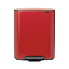 Kanta za smeće Brabantia Bo Pedal Bin, 2 x 30 L, crvena