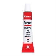 Tempera boja Karbon, u tubi, crvena, 18 ml