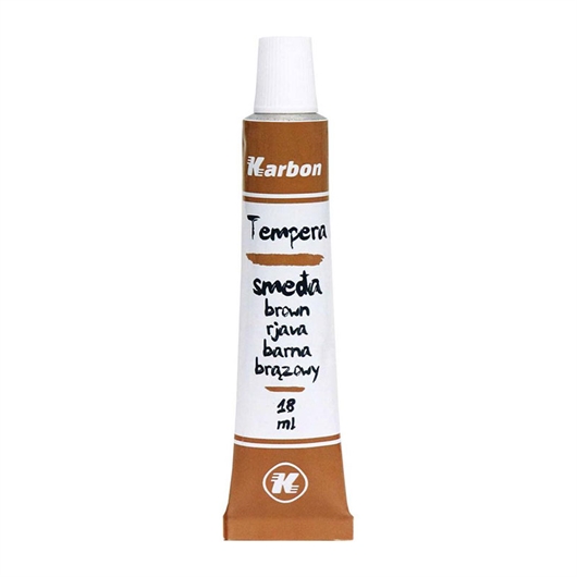 Tempera boja Karbon, u tubi, smeđa, 18 ml