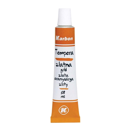 Tempera boja Karbon, u tubi, zlatna, 18 ml