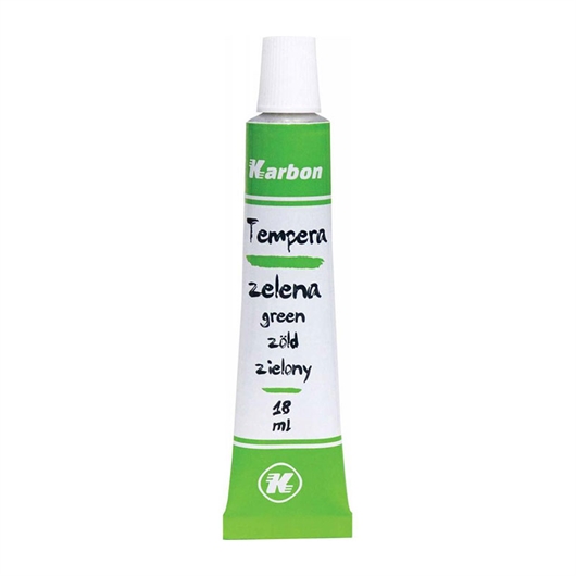 Tempera boja Karbon, u tubi, zelena, 18 ml