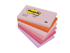 Samoljepljivi listići u bloku 3M 655 Joyfull-roza, 76 x 127 mm, u boji