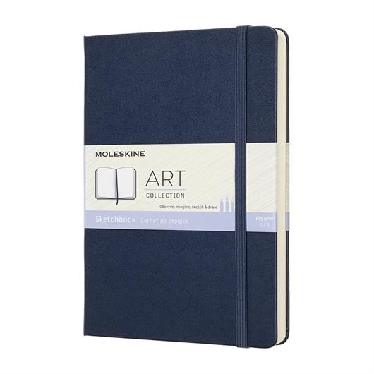 Bilježnica Moleskine Sketchbook, plava - bez crta