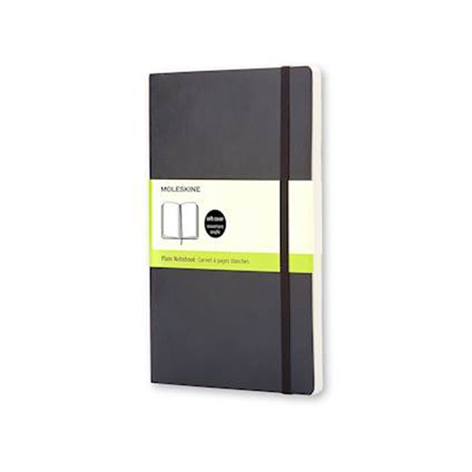 Bilježnica Moleskine PKT s mekanim koricama, crna – bez crta