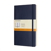 Bilježnica Moleskine LG s mekanim koricama, safirno plava – crte