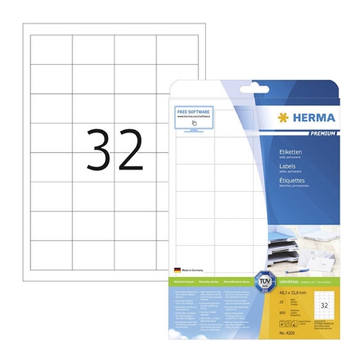 Samoljepljive naljepnice Superprint Herma 4200, (48,3 x 33,8 mm), 25/1