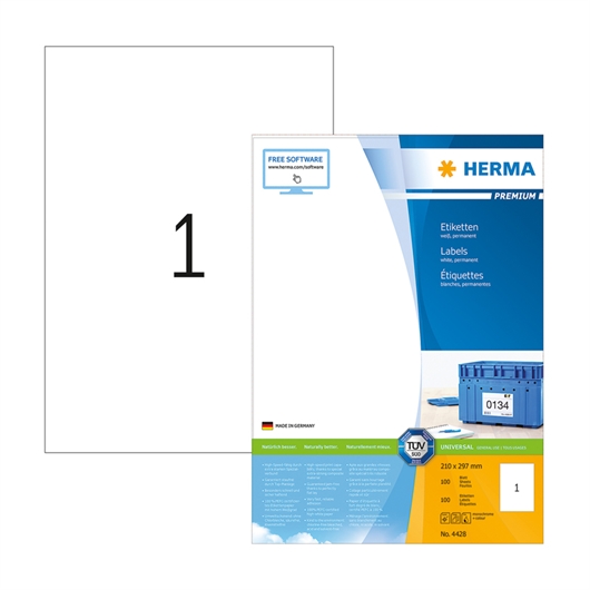 Samoljepljive naljepnice Superprint Herma 4428, (210 x 297 mm), 100/1 (3478)