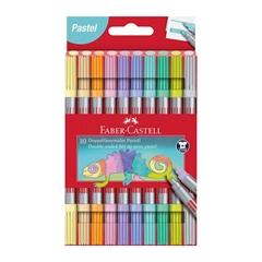 Flomasteri Faber-Castell Pastel, dvostrani, 10 komada