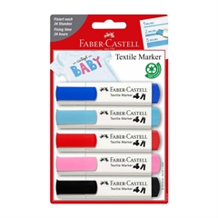 Marker Faber-Castell Tekstil Baby, 5 komada