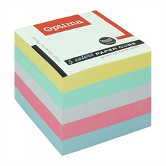 Papirna kocka Optima, 9 x 9, 850 listna, u boji, pastel