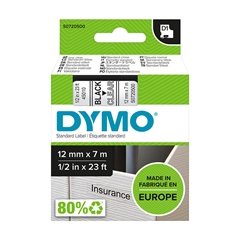 Traka Dymo D1 45010, 12 mm / 7 m (crna/prozirna), original