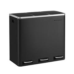 Koš za smeće Songmics, 3 x 18 L, crni