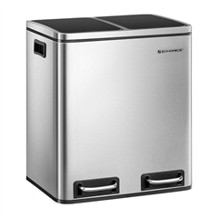 Koš za smeće Songmics, 2 x 15 L, sivi