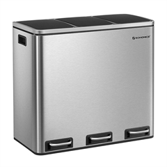Koš za smeće Songmics, 3 x 18 L, sivi