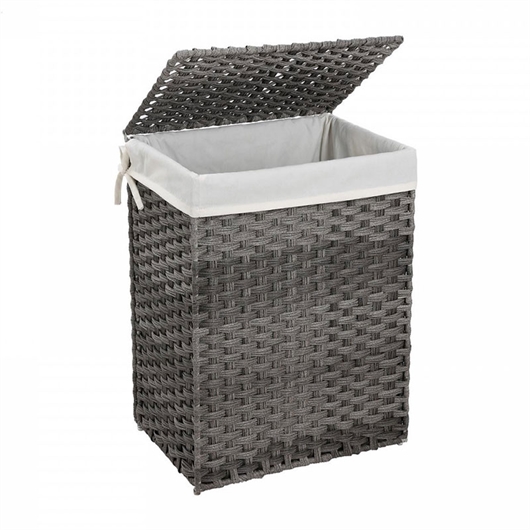 Košara za rublje Songmics, 90 L, sivi ratan