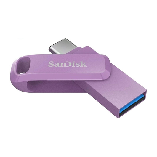 USB stick SanDisk Ultra Dual GO, 128 GB, ljubičasti