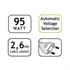 Napajalo za prijenosna računala Tecnoware 95 W + 10 konektora