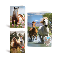 Bilježnica A4 Rucksack Only, Horse, bez crta, 52 lista, sortirano