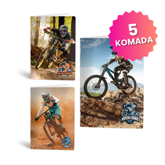 Bilježnica A4 Rucksack Only, Downhill, bez crta, 52 lista, sortirano, 5 komada