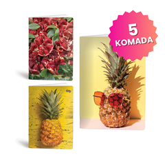 Bilježnica A4 Rucksack Only, Fruits, bez crta, 52 lista, sortirano, 5 komada
