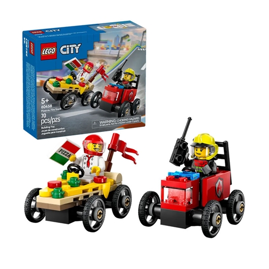 LEGO City: Auto dostavljača pizze vs. vatrogasno vozilo u utrci