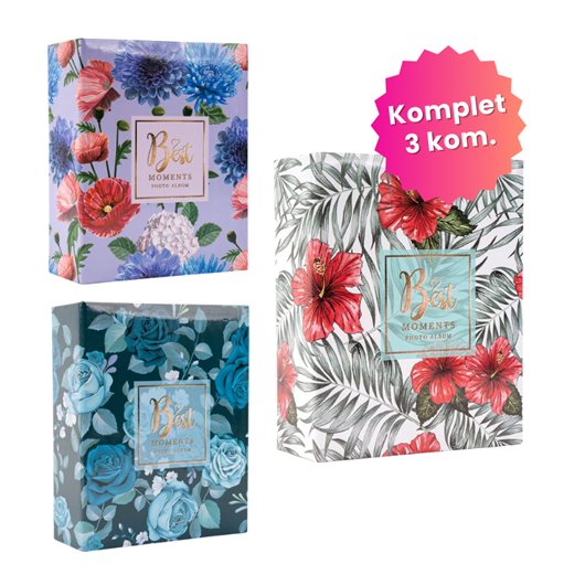 Poklon paket najljepših uspomena Cvijeća: 3x Foto album, 304 + 304 + 304 slike