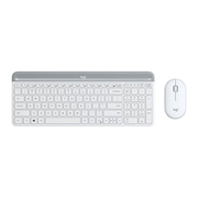 Tipkovnica Logitech Slim Wireless Combo MK470 s mišem, bijela, bežična