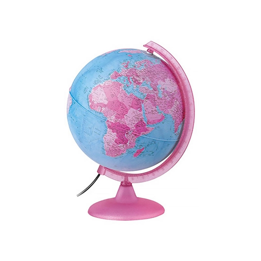 Globus Nova Rico Pink, 25 cm, sa svjetlom, engleski