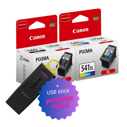 Komplet tinta Canon PG-540L + CL-541XL, original + USB stick po SUPER cijeni