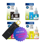Komplet tinta Brother BT-6000 BK + BT-5000 (C/M/Y), original + USB stick po SUPER cijeni