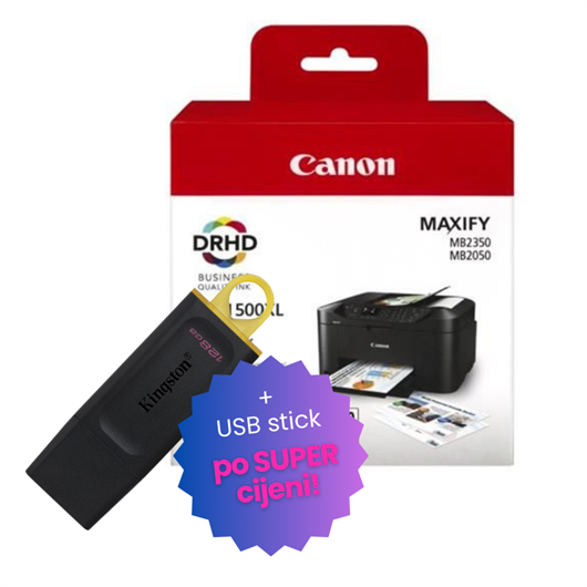 Komplet tinta Canon PGI-1500XL (BK/C/M/Y), original + USB stick po SUPER cijeni